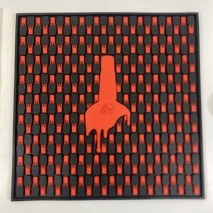 Maker’s Mark Bar Mat – Red Wax Drip Bottle Rubber Bartender Spill Mat 14x14
